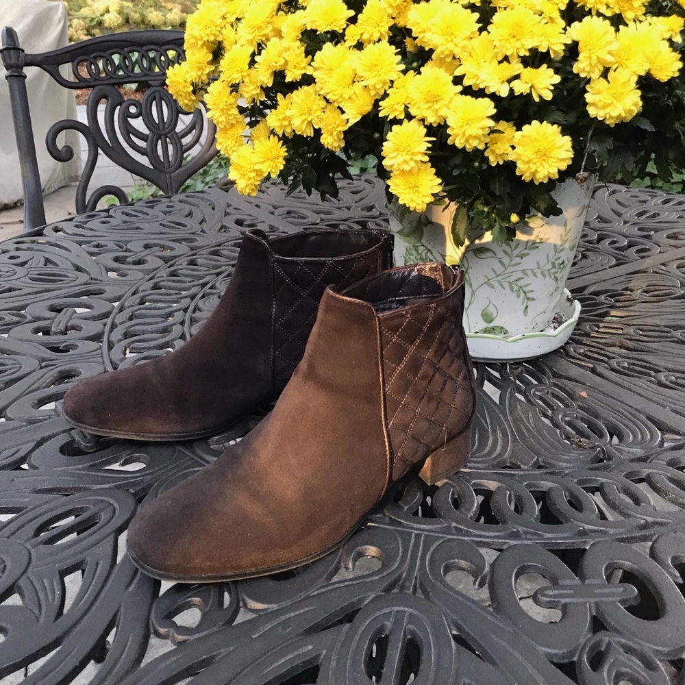 Aquatalia Lacey Suede Espresso Boots size 8M